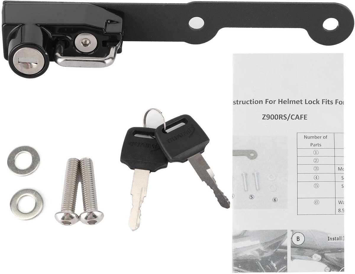 Motorhelm Lock Houder Anti-Diefstal Aluminium Hoge Veiligheid Motorcycle Mount Haak Sleutels Vergrendeling Kit Fit voor/CAFE