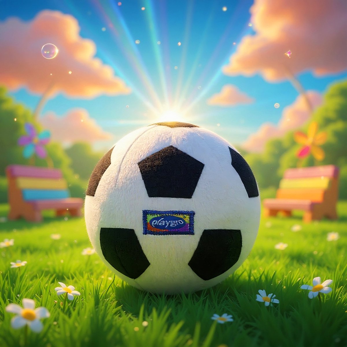 Playgro Baby Pluche Voetbal - Mijn eerste bal - Baby bal - Baby speelgoed - Voetbal Baby - Zachte Baby bal - Rammelaar Baby - Baby bal - Baby Speelgoed - Educatief baby speelgoed - Rammelaar - Zwart Wit - Belletje - 13cm — afbeelding 16