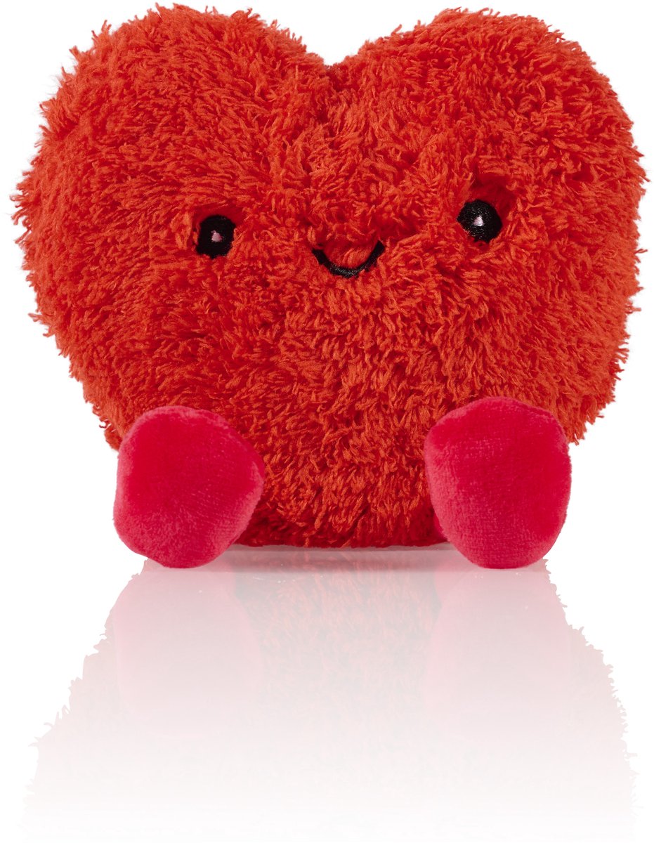 Bitten Design Warmteknuffel Hart Rood