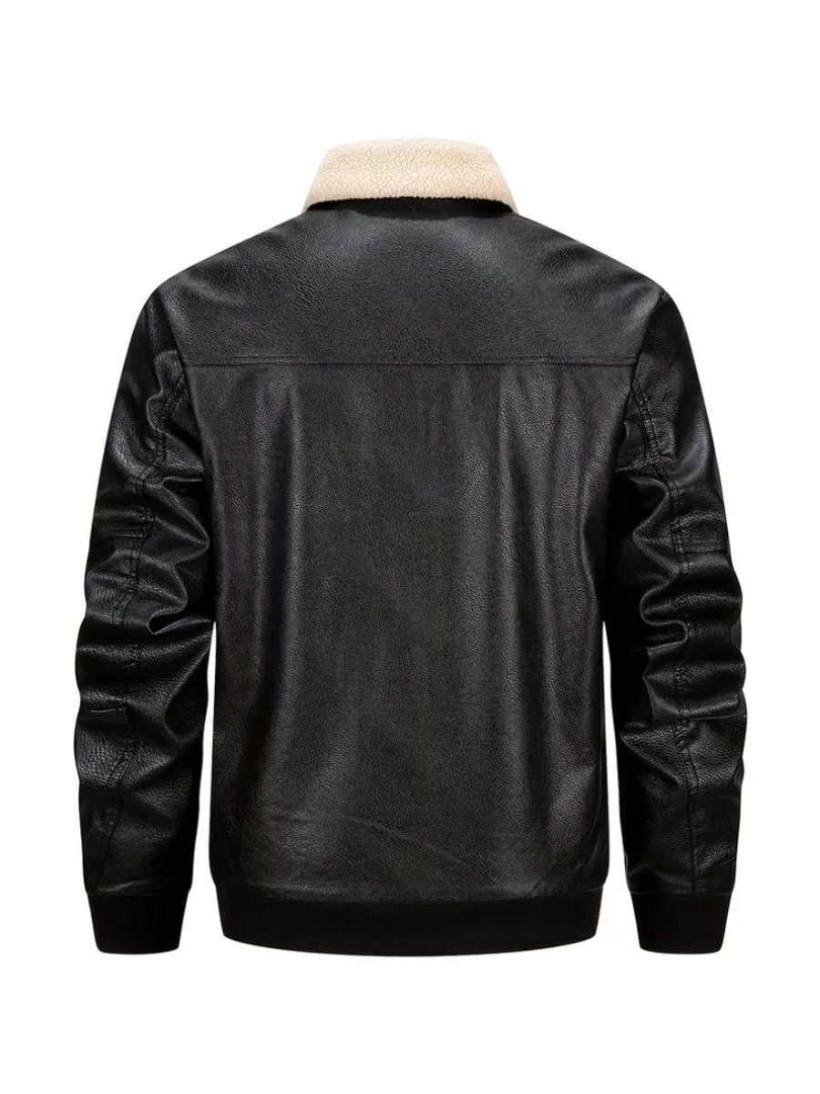 Bovista Kunst Leren Jas - Leather Jacket - Lederen Jas - Bomberjack - Pilotenjack - Blazer - Biker - Motorjas - Motormuis - Heren - Zwart M – foto 3