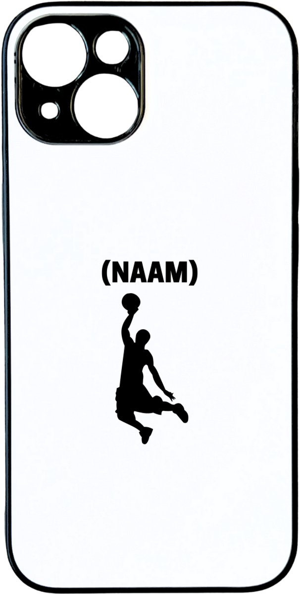 Hacebo® - Basketbal met eigen naam telefoonhoesje - Basketbal - Basketballer - telefoonhoesjes - Sport - hoesje geschikt voor iPhone 14
