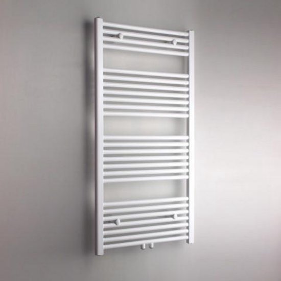 Belrad Badkamer radiator - 1000x500mm - Wit - Middenaansluiting - 436W ...