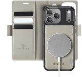 Solidenz hoesje - Geschikt voor iPhone 17 Pro en geschikt voor iPhone 18 Pro - Geschikt voor MagSafe - Pasjeshouder - Beige