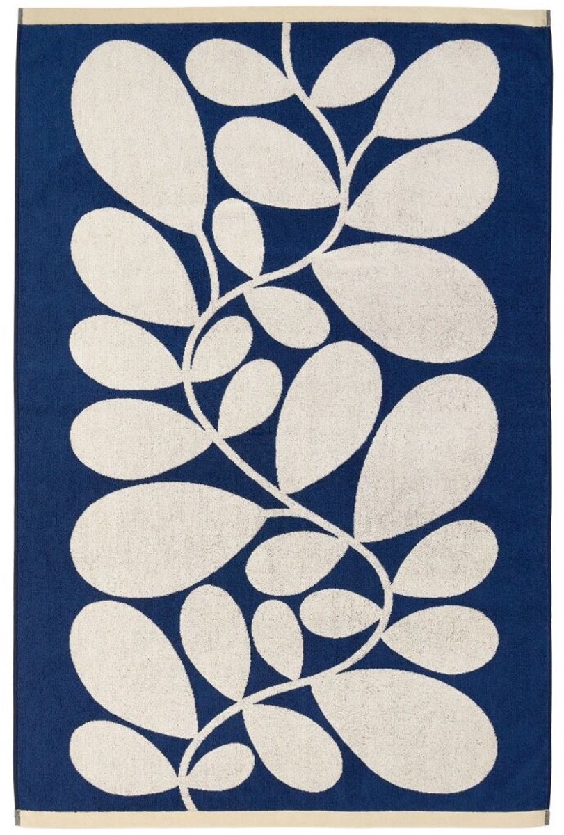 Orla Kiely Sycamore Stripe Dusk jacquard badlaken - donkerblauw - 100x150 cm