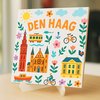 Carreau La Haye - 15 x 15 cm - Céramique - Souvenir décoratif - Avec support/chevalet transparent - Cadeau - Carreaux avec texte