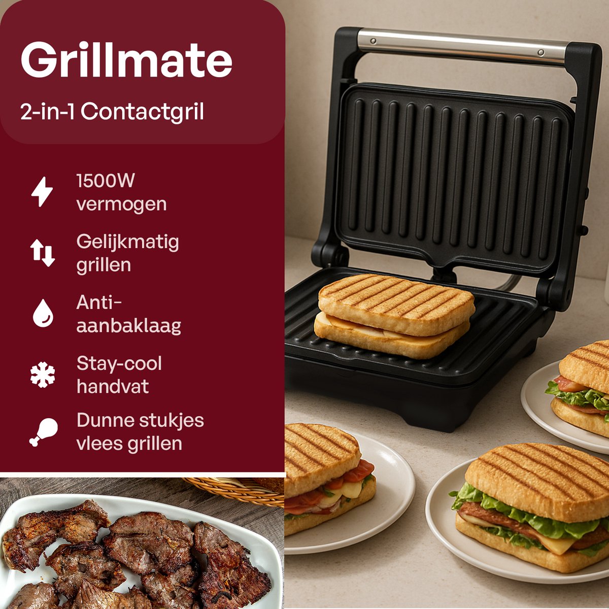 CHEFSHAUS Grillmate - Contactgrill