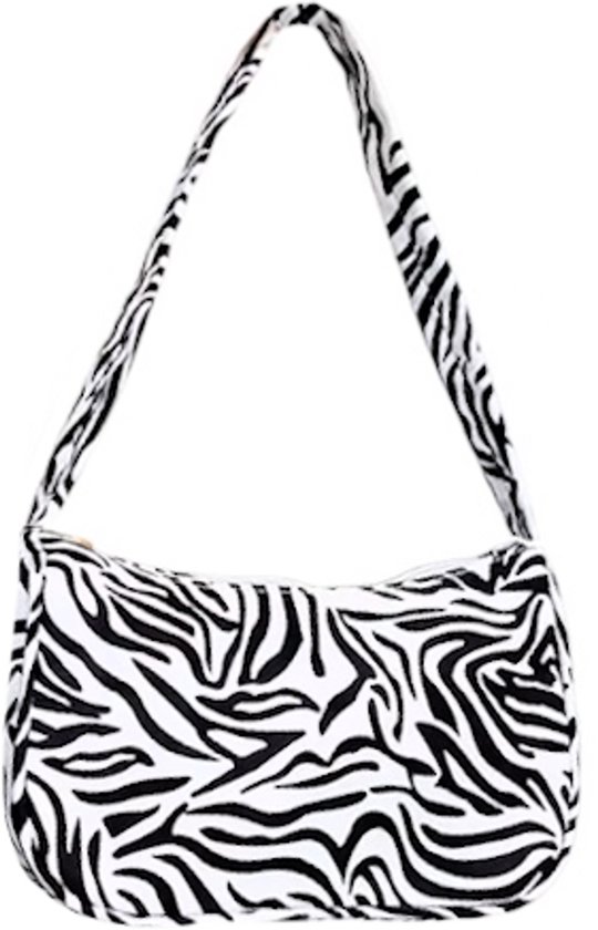 Schoudertas / Handtas | Zebra | 23 x 14 x 8 cm | Nylon | Fashion Favorite