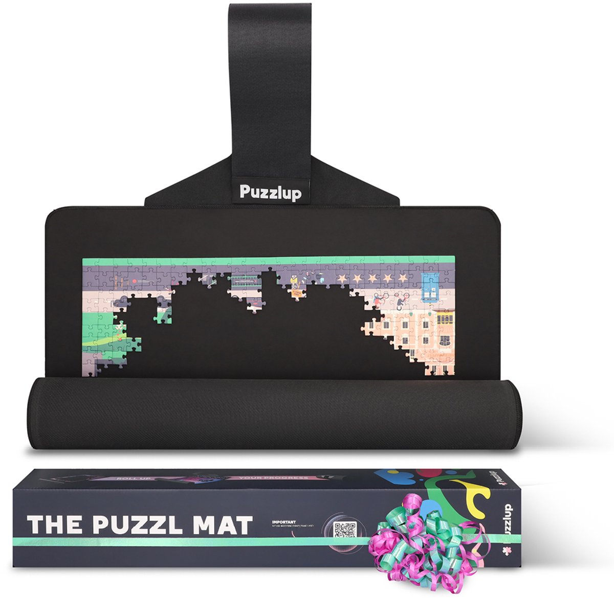 Puzzlup Puzzelmat 1000 stukjes – Satijnzacht, Antislip, Gebruiksvriendelijk – Geschenkverpakking – 59 x 100 cm
