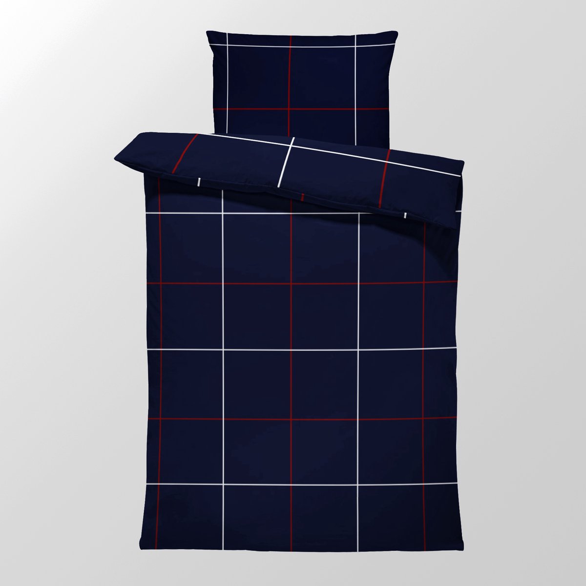 Dekbedovertrek 100% Katoen Premium - 140 x 200cm - 1 persoon - Modern Check