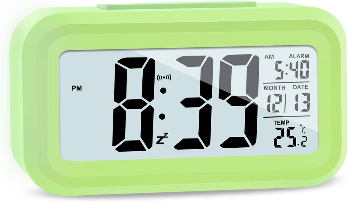 Digitale LCD-wekker met temperatuurdisplay en sluimerfunctie voor slaapkamer en reizen