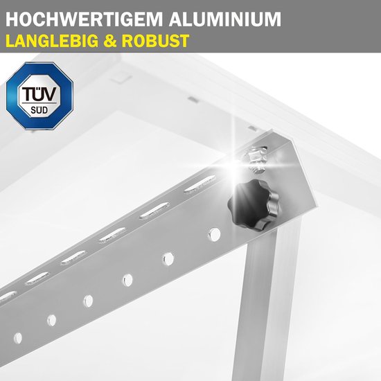 WARMFAY Beugel voor zonnepaneelverhoging tot 118 cm plat dak PV-zonnepaneel van Merkloos — afbeelding 5