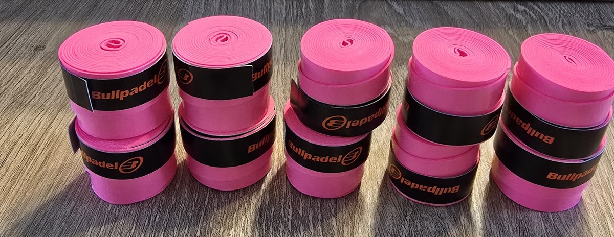 10x Bullpadel grip overgrip padel tennis badminton tacky Roze