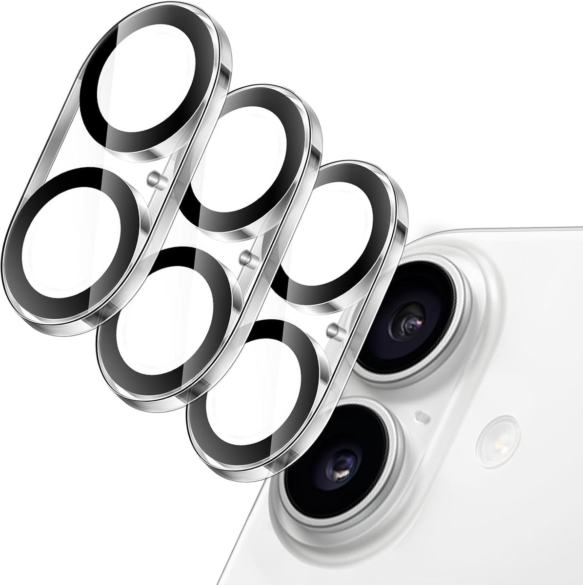 Zandarix Geschikt voor Apple iPhone 17 - Camera Lens Beschermer - 9H Gehard Glas - Krasbestendig - Heeft Geen Invloed op Nachtopnamen - 3 Stuks - Transparant