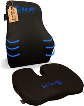 Blue Lion Zitkussen & Rugsteun - Ergonomisch Stuitkussen & Rugkussen voor Bureau of Bank - Stoelkussen - Groot