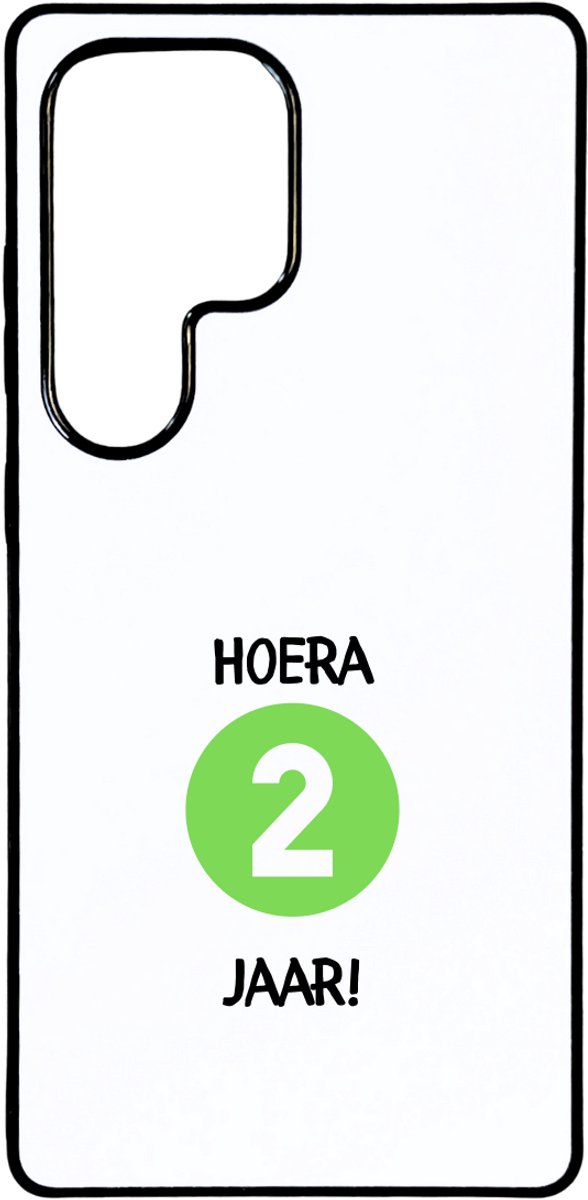 Hacebo® - Hoera 2 jaar telefoonhoesje - Verjaardag - Jarigen - telefoonhoesjes - Verjaardagscadeau - peuter - Happy birthday - hoesje geschikt voor Samsung Galaxy S25 Ultra