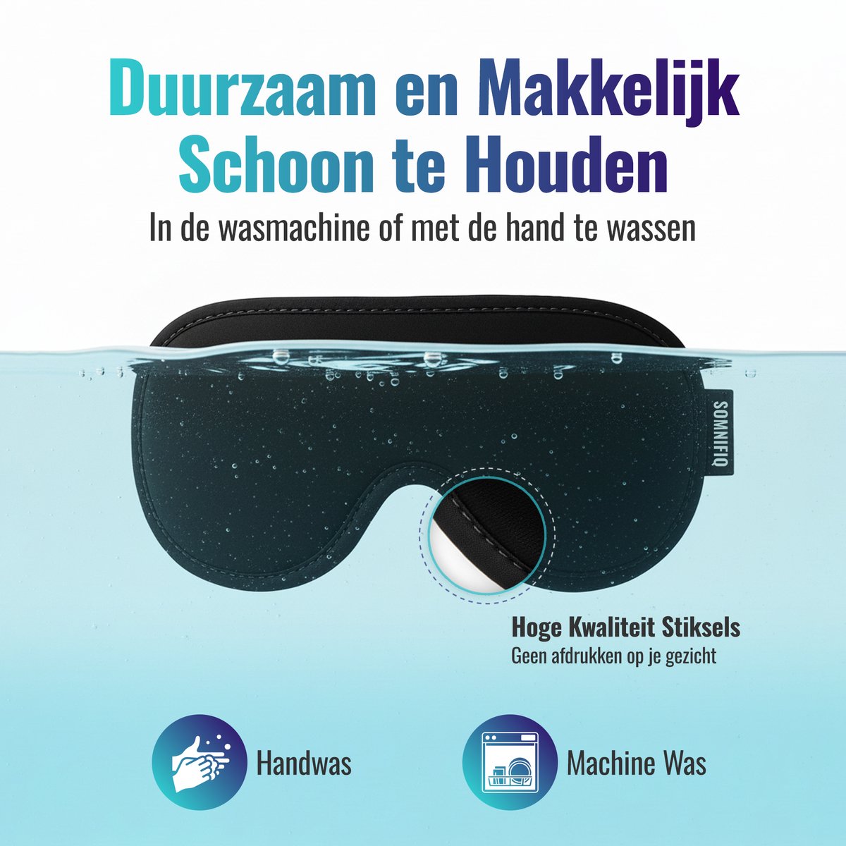Somnifiq Slaapmasker - Luxe 3D Oogmasker Slaap - Zijden Slaapmasker - Traagschuim - 100% Verduisterend - Voor Mannen en Vrouwen — afbeelding 2