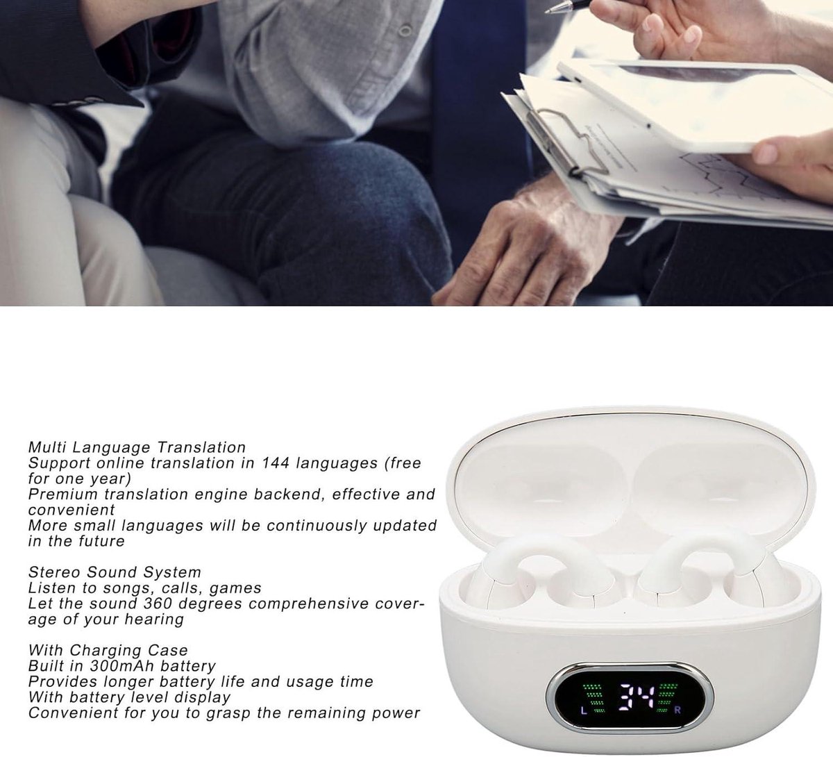 Allecto Plus Talenvertaler Oordopjes met Offline Vertaling - afbeelding 2