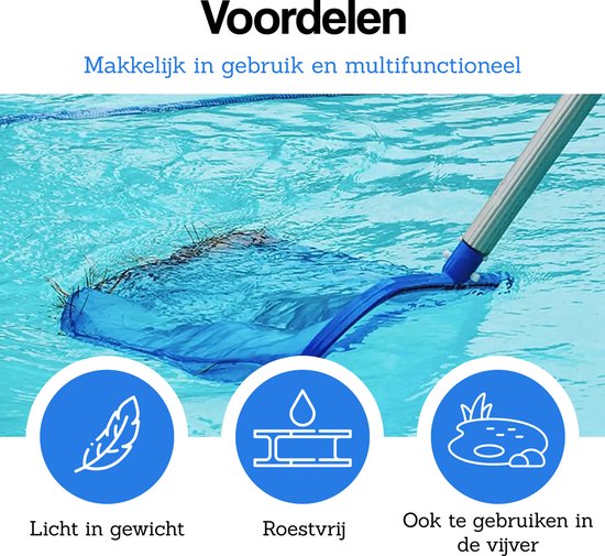 DIVERZA Telescoop Schepnet - 18x41cm - Uitschuifbare Telescoopsteel 50–120 cm - Fijnmazig Visnet - Zwembad Schepnet - Vijver Schepnet - Lichtgewicht & Duurzaam van Merkloos — afbeelding 2