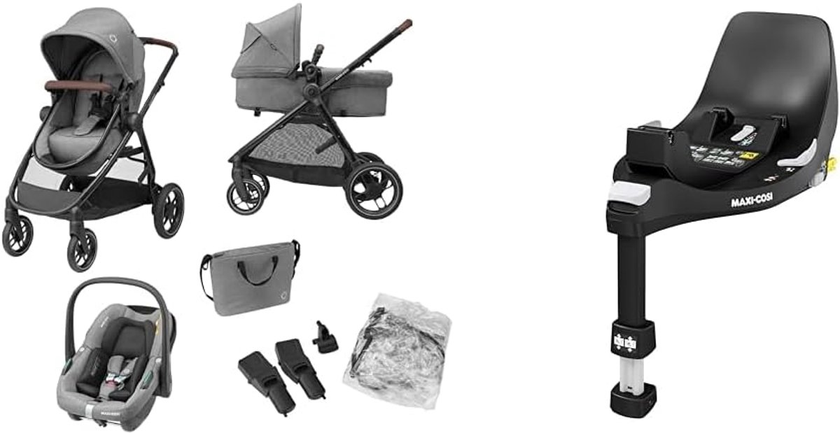 Image of 3-in-1 Kinderwagen en Autostoel Set voor Kinderen van 0-4 Jaar - Verstelbaar en Comfortabel