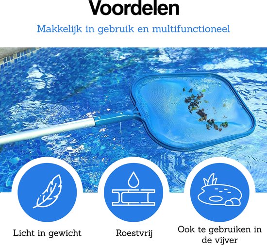 DIVERZA Telescoop Schepnet - 30x25cm - Uitschuifbare Telescoopsteel 50–150 cm - Fijnmazig Visnet - Zwembad Schepnet - Vijver Schepnet - Lichtgewicht & Duurzaam van Merkloos — afbeelding 2