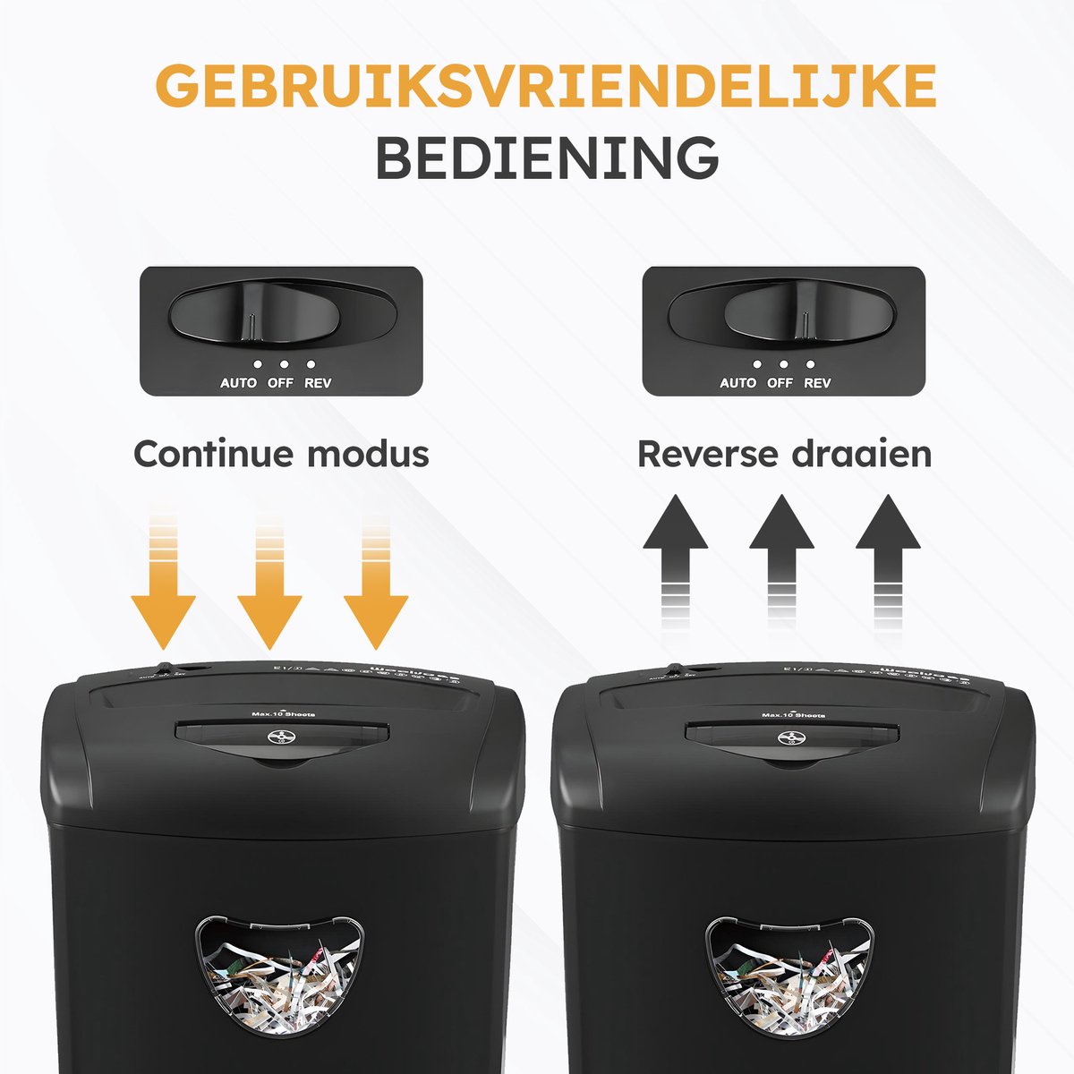 SINCHEREU Papierversnipperaar, 6 vellen papierversnipperaar