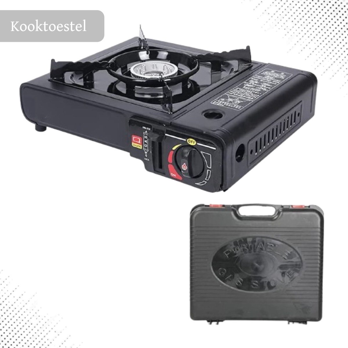 Campingkooktoestel, gasfornuis met piëzo-ontsteking, 5800