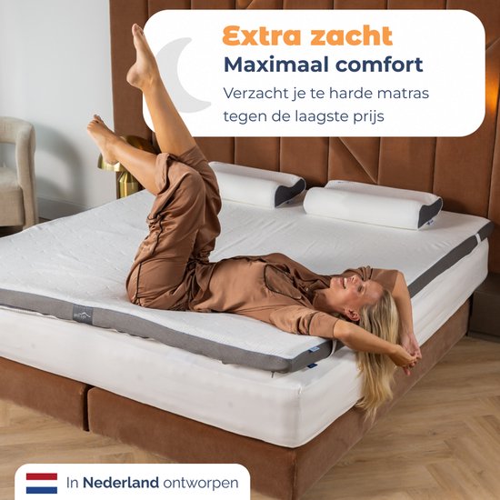 Best Life Surmatelas 140x200 - Topper Matras - Tencel - Pour Matelas 140x200 - Topmatras 6 cm