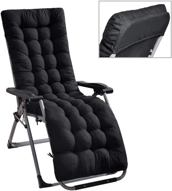 WanJing Tuin Ligstoel Kussen Pad Zonnebed Kussen Cover Outdoor Dikke fauteuil Pad Vervanging Patio Strand Hoge Rugstoel Zitplaatsen Mat160x48cm