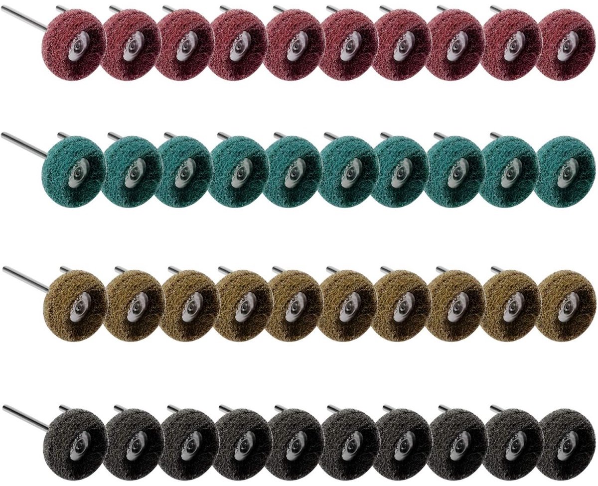 EXCITAT 40 stuks - Elektrische slijpborstel - Polijstschijf - Polijstborstel - Geschikt voor jade, sieraden, keramiek, glas, hout