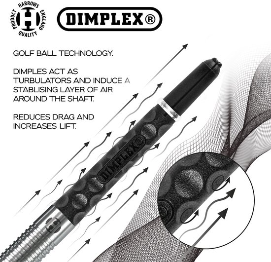 Harrows Dimplex Nylon Black - Dart Shafts Inbetween van Harrows — afbeelding 3