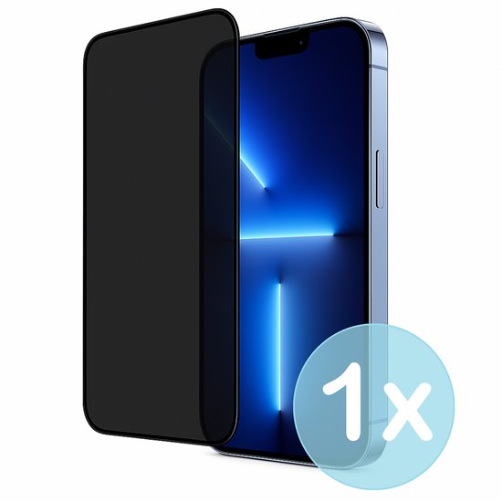 Protection d'écran de confidentialité compatible avec iPhone 13 Pro Max - Anti-espionnage - Glas trempé résistant aux rayures 9H - Couverture intégrale - FuturiQ