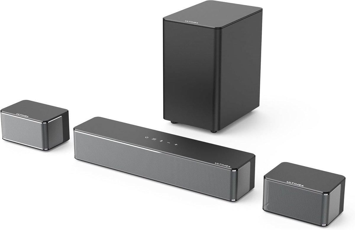 5.1 Surround Soundbar met Draadloze Subwoofer en Achterluidsprekers voor Thuisbioscoop - 5.1 - €316,93