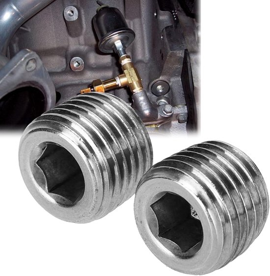 Foto: Allecto plus mannelijke pijpplug met schroefdraad 2 stuks voor 1 4in npt pijp rvs interne hex draad plug universeel gebruik