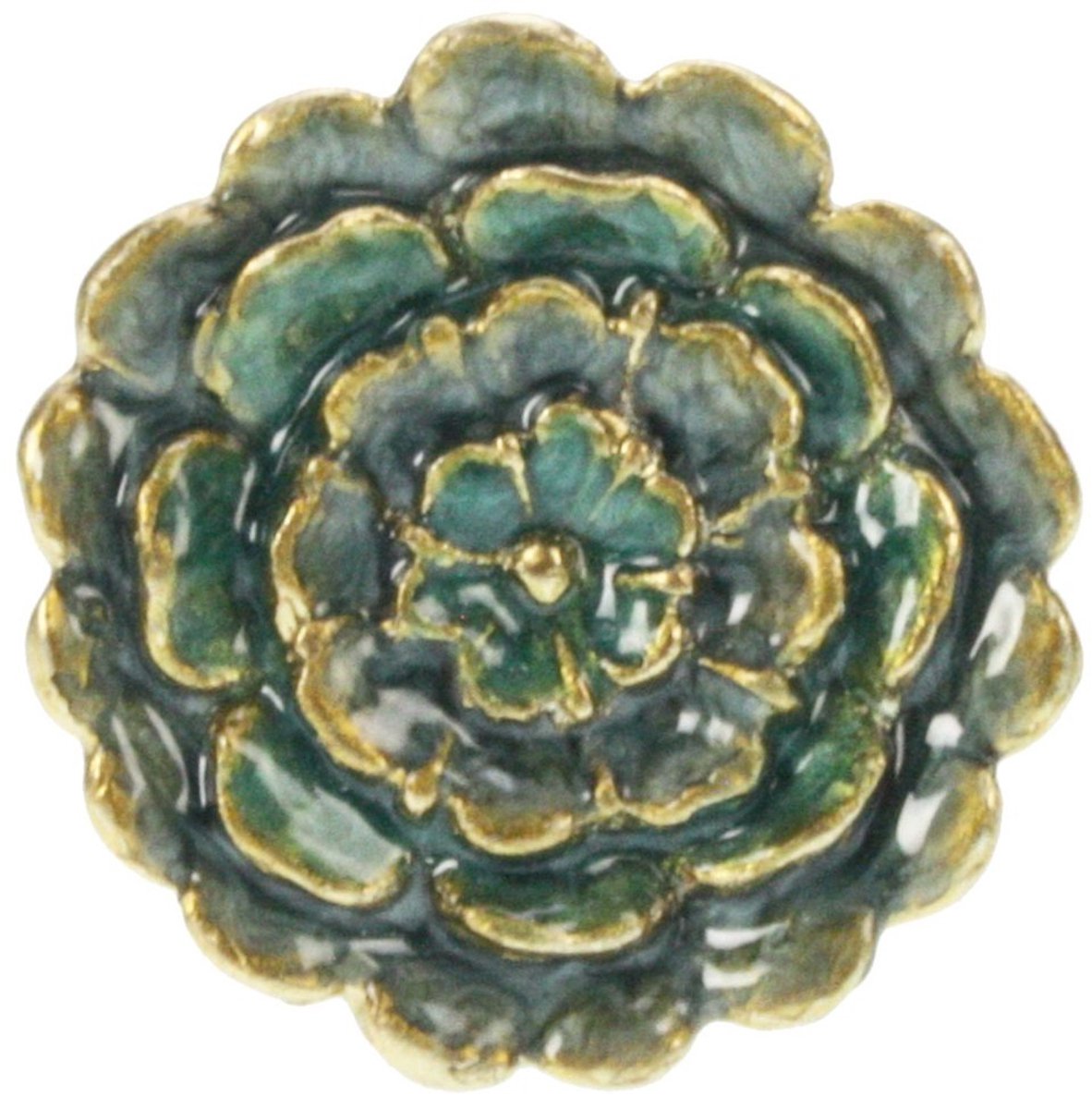 Deurknop Bloem – Blauw/Goudkleur – Ø4×6 cm – Elegant & Decoratief