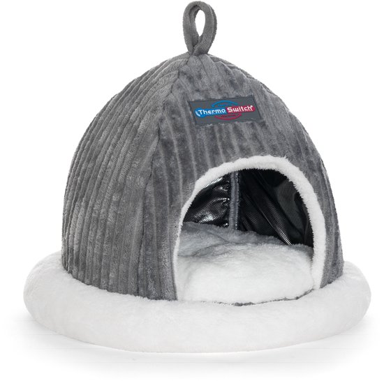 Delphi Palace – Grijs L 57 x 57 x 48 cm – warmte reflecterende kattenmand