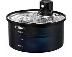 Cellavi R3A-X - Draadloze RVS Drinkfontein Kat met Sensor - Waterfontein voor Kat en Hond met 3 Standen - Kattenfontein 3.2L - 5200mAh Batterij - Fluisterstil