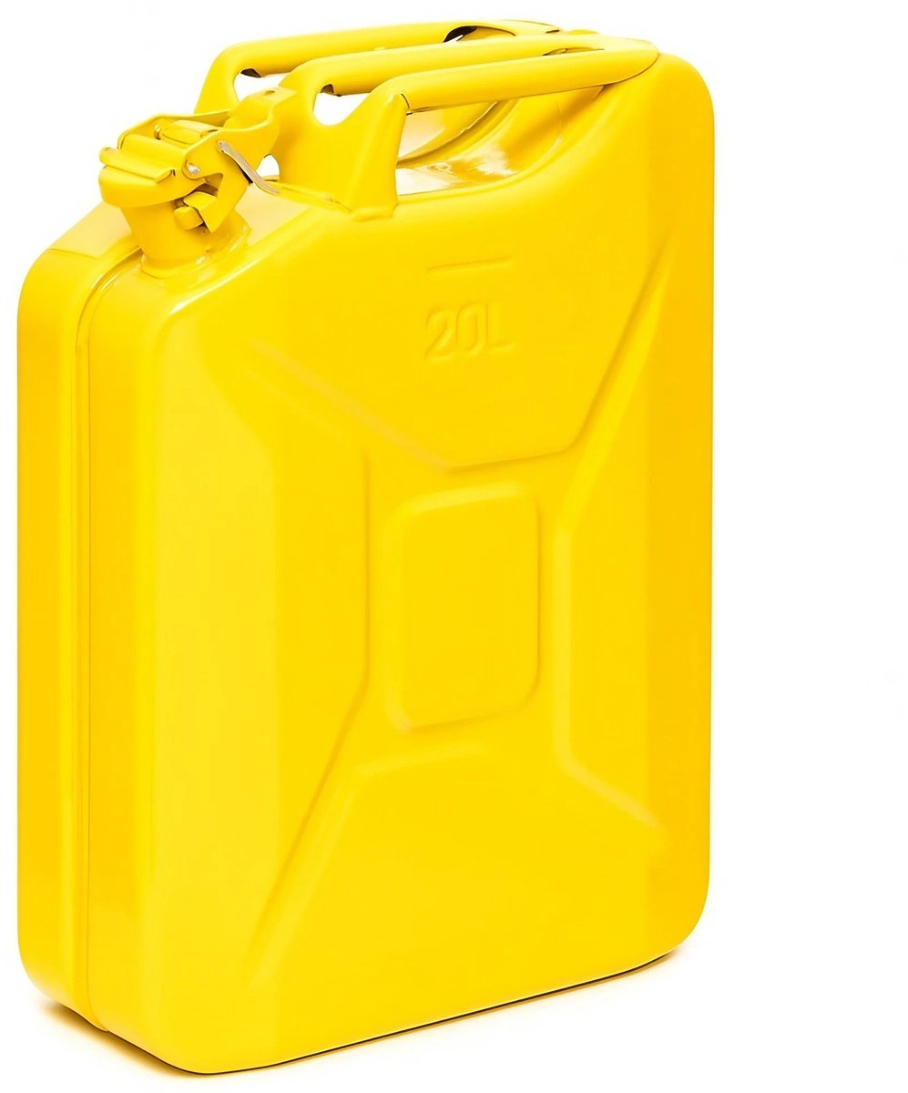 BW® Fuel Canister Metalen Benzineblik - Jerrycan 20 Liter - Geel - TÜV-getest en UN-goedgekeurd - Gemaakt in Europa