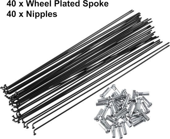 36 Stuks Rvs Fiets Spaken 12G/110/136/176/200/218/223/225Mm En Tepels Tip E-Bike Onderdelen Accessoires (Color : Natural color, Size : 12G 202MM
