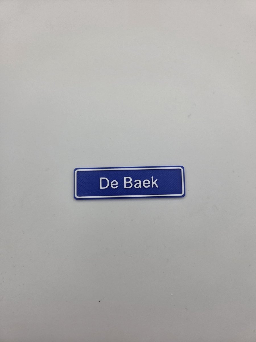 3D plaatsnaam speldje De Baek