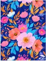 Fleurs, Bleu - Rose