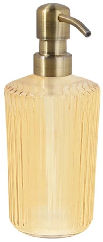 Limited Edition Paveau x Wellmark Gevulde en Navulbare Glazen Handzeepfles - Zeepdispenser met Messing Pomp - 450 ml