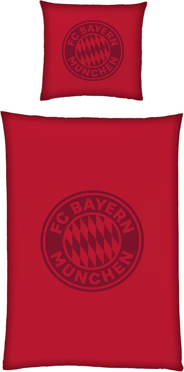 dekbed FC Bayern Munchen in satijn 1 persoon 140 x 200 cm dubbelzijdig bedrukt 'official item'