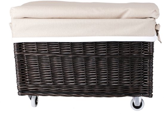 Mand met lederen sluiting 30x30x30 & 40x40x40 & 50x50x50 – , de webshop voor rotan artikelen