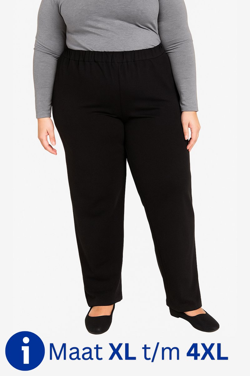 60 Pines - Dames Joggingbroek Huisbroek - Grote Maat 3XL Fitnessbroek Sweatpants / Home Pants - Zwart XXXL