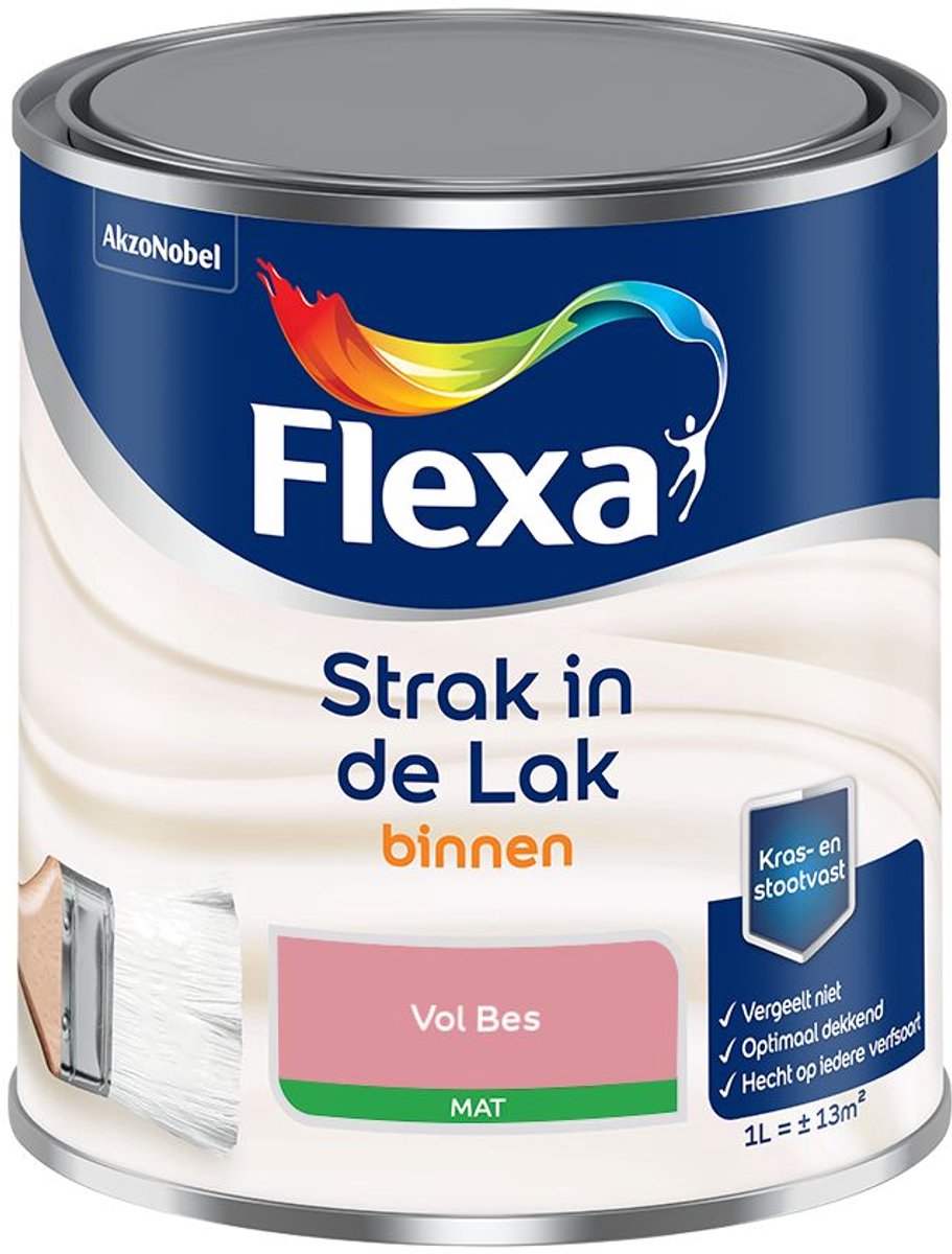 Flexa - Strak in de Lak Binnenlak Mat - Vol Bes - Mengverf - 1 L