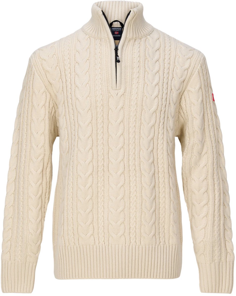 Nordberg Kol Sweater Half Zip Heren Off Wit
