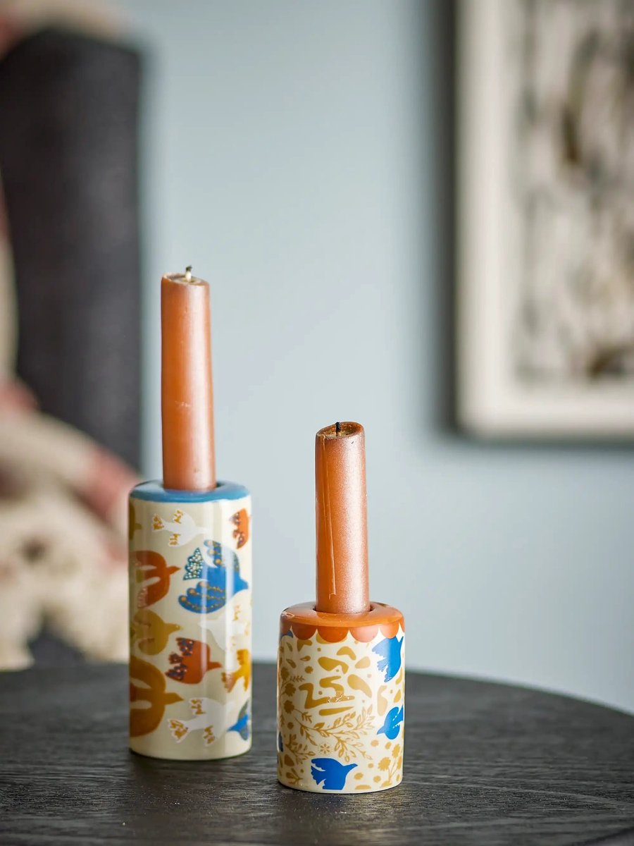 Kandelaar aardewerk bruin Anniversary