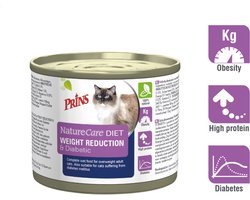 Prins - NatureCare - Diet - Kattenvoer Nat - Weight Reduction & Diabetic - 8 x 200g