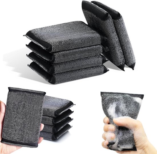 Sichler brosse de nettoyage: 8 pièces de tampons à récurer pour brosse à vaisselle SPB-15 (brosse pour poêles