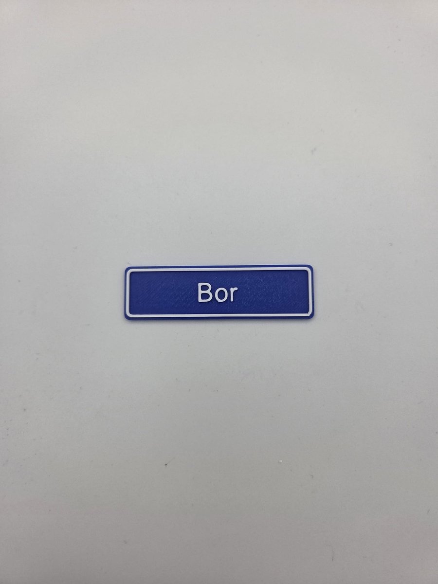 3D plaatsnaam speldje Bor